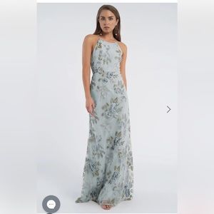 Jenny Yoo Claire Enchanted Floral Embroidered Dress Serenity Blue